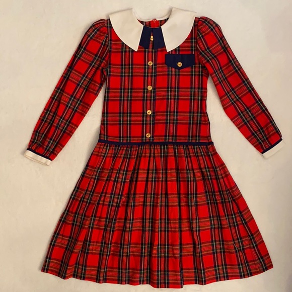 {VTG} Sylvia Whyte Plaid Dress Style 6905